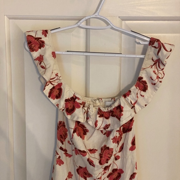 Misa Los Angeles Oona strapless floral midi Dress Abstract Peony 33940 - Picture 6 of 14